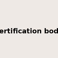 certification body是什么意思