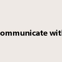 communicate with是什么意思