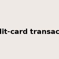 credit-card transaction是什么意思