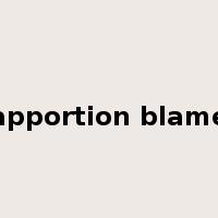 apportion blame是什么意思