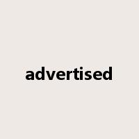 advertised是什么意思