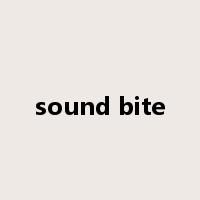 sound bite是什么意思