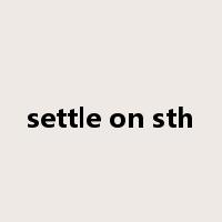 settle on sth是什么意思