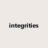 integrities是什么意思