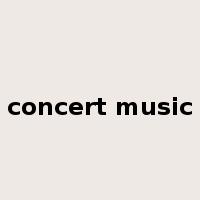 concert music是什么意思