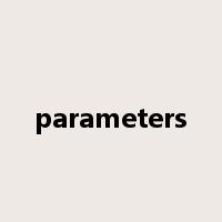 parameters是什么意思