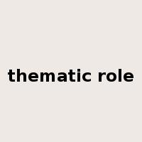 thematic role是什么意思