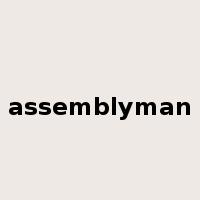 assemblyman是什么意思
