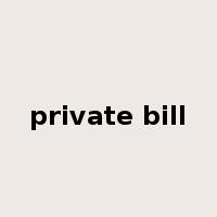 private bill是什么意思