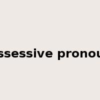 possessive pronouns是什么意思