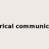 electrical communication是什么意思