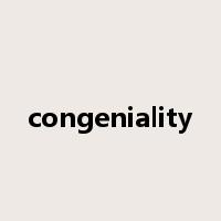 congeniality是什么意思