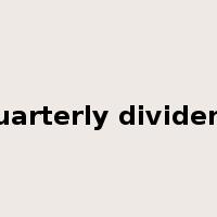 quarterly dividend是什么意思