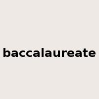 baccalaureate是什么意思