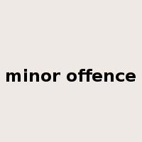 minor offence是什么意思