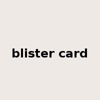 blister card是什么意思