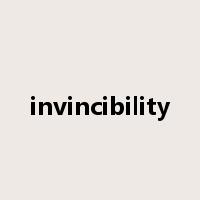 invincibility是什么意思