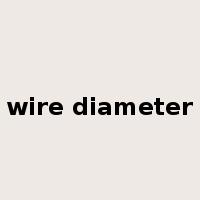 wire diameter是什么意思