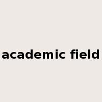 academic field是什么意思