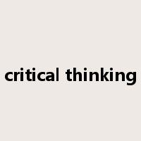 critical thinking是什么意思
