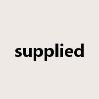 supplied是什么意思
