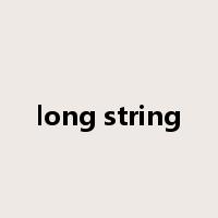 long string是什么意思