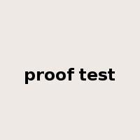 proof test是什么意思