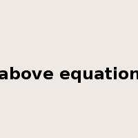 above equation是什么意思