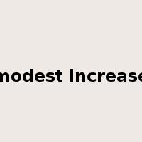 modest increase是什么意思