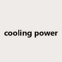 cooling power是什么意思