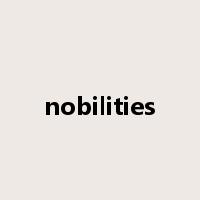 nobilities是什么意思