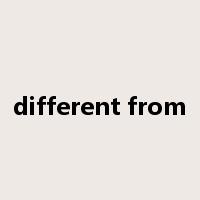 different from是什么意思