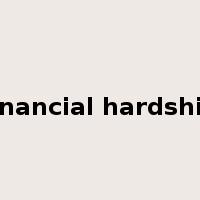 financial hardship是什么意思