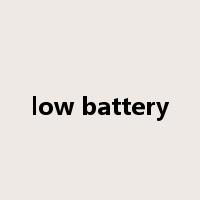low battery是什么意思