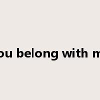 you belong with me是什么意思