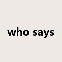 who says是什么意思