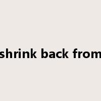 shrink back from是什么意思