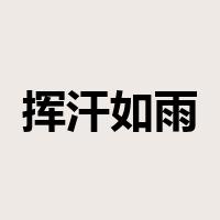 挥汗如雨是什么意思