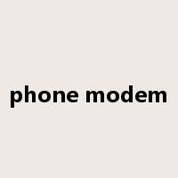phone modem是什么意思