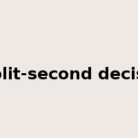 a split-second decision是什么意思
