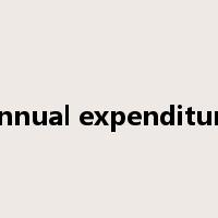 annual expenditure是什么意思