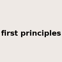 first principles是什么意思
