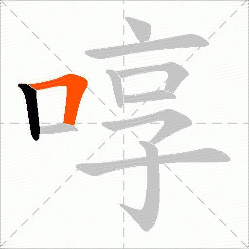 啍