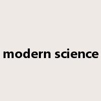 modern science是什么意思