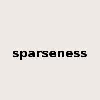 sparseness是什么意思