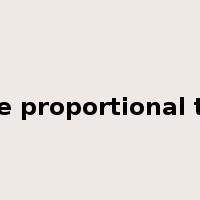 be proportional to是什么意思