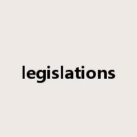 legislations是什么意思