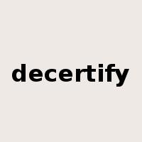 decertify是什么意思