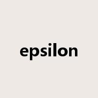 epsilon是什么意思