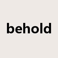behold是什么意思